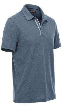 Michael Kors Men's Slim Fit Performance Pique Polo Shirt in Blue Heather